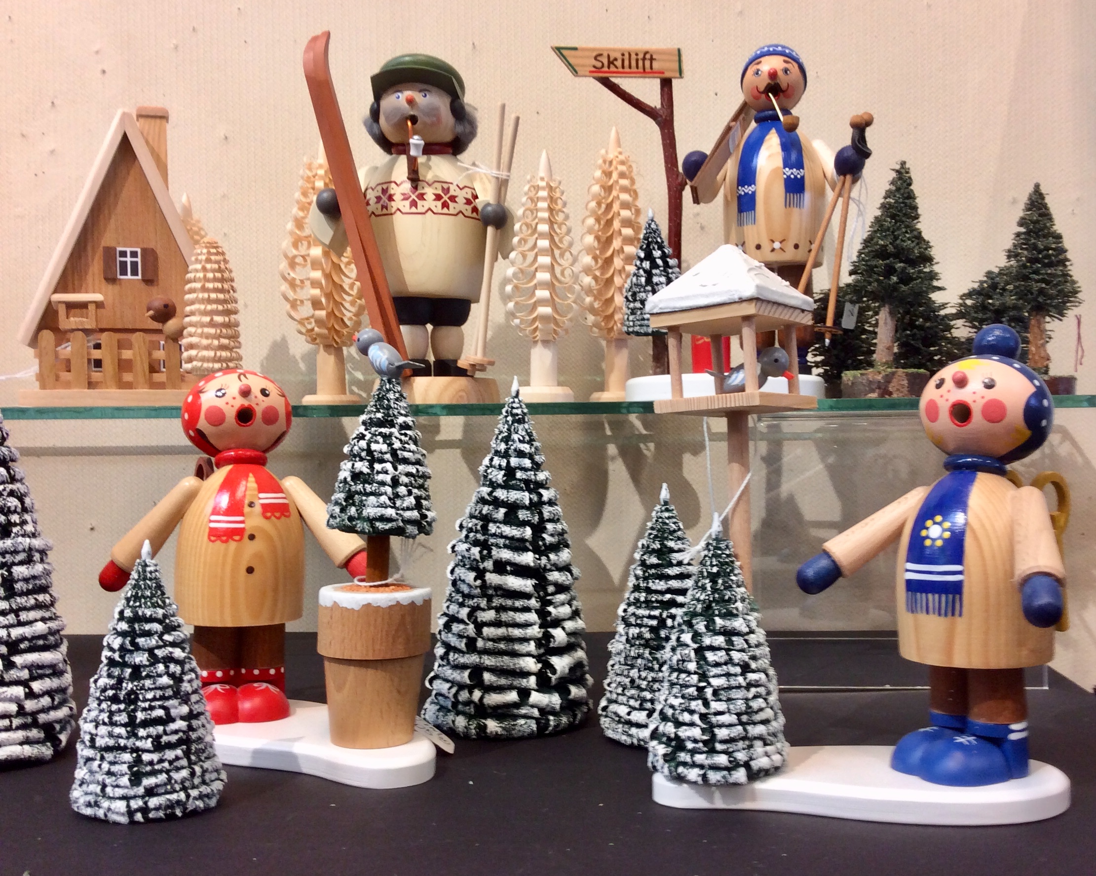 We have a very large selection of wood and glass ornaments and decorations. Hand-made, hand-carved, and hand-blown in Germany.